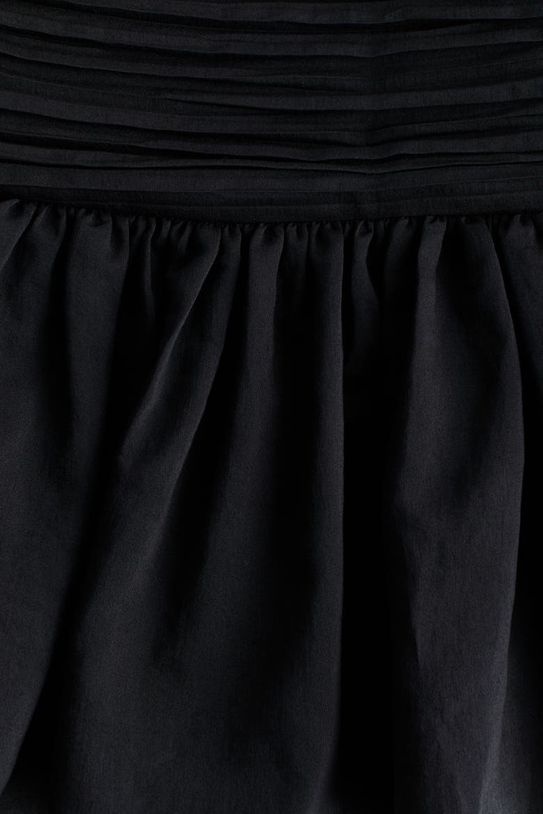 Ruched-waist Mini Skirt, Alternate, color, Black