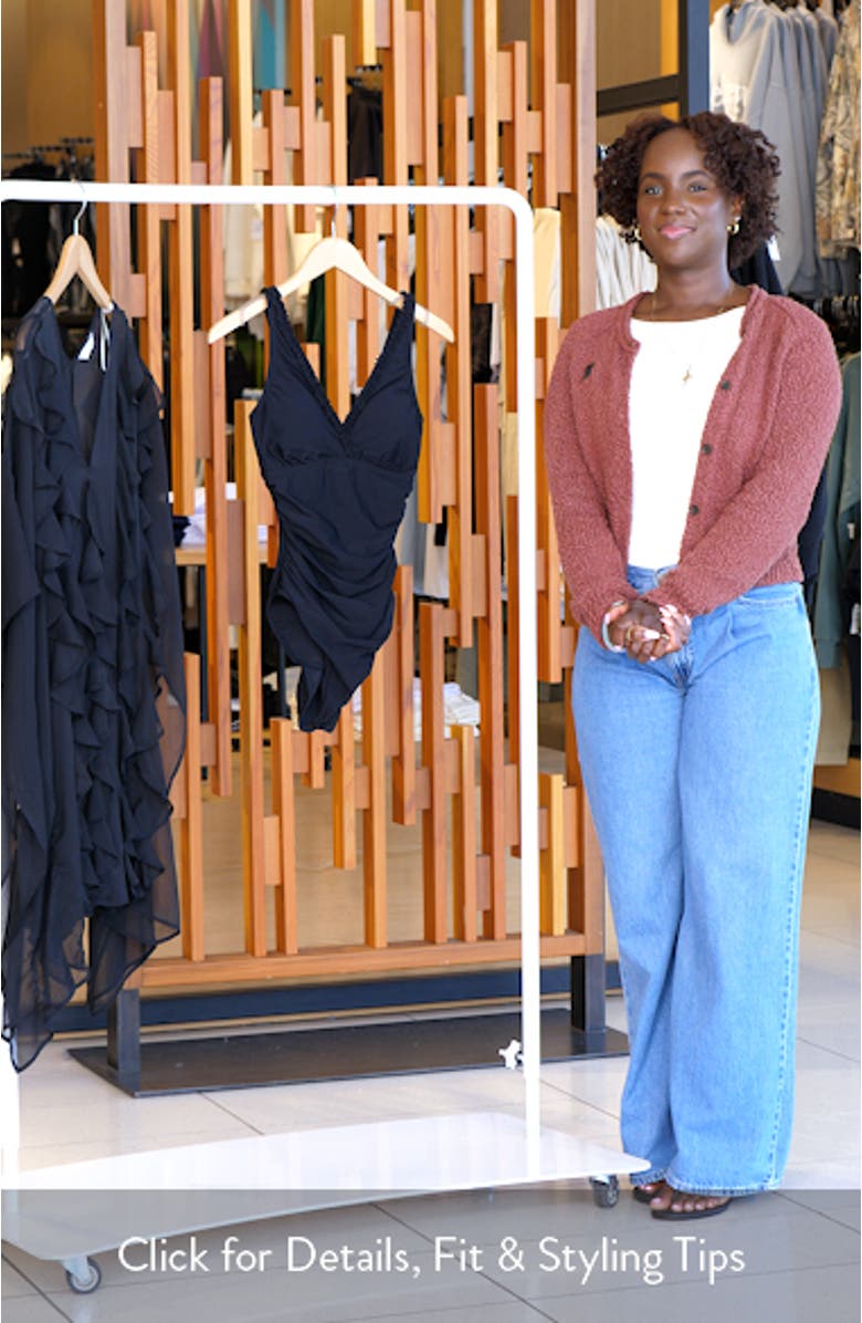 Sonny Ruffle Surplice V-Neck One-Piece Swimsuit, sales video thumbnail