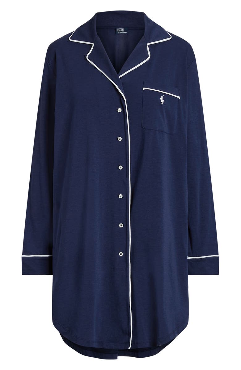 Polo Ralph Lauren Cotton Blend Sleepshirt, Alternate, color, Navy