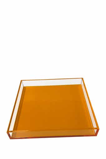 Neon Orange Square Tray