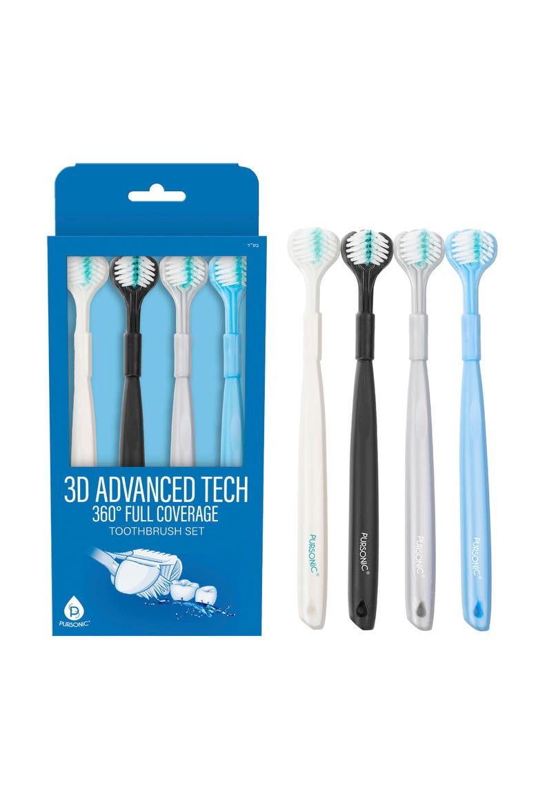 3D Tech 360° Full Coverage Toothbrush Set, Main, color, Blue