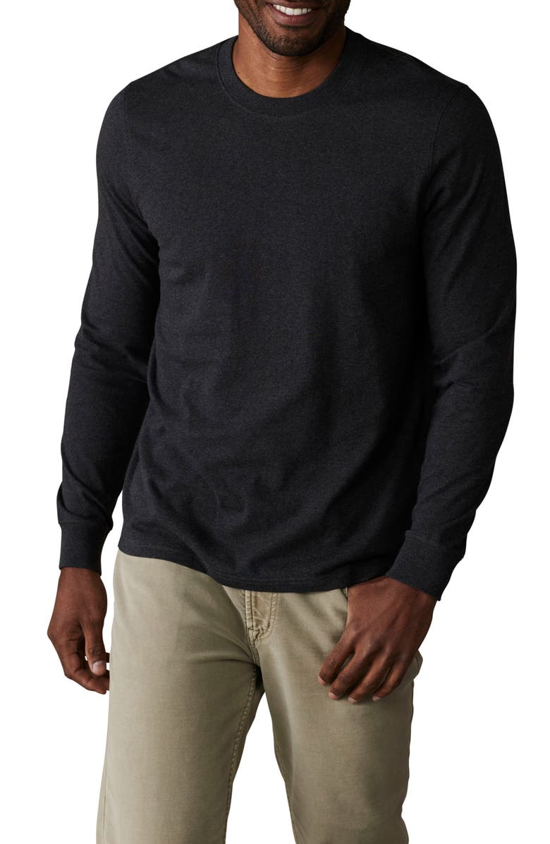 The Normal Brand Lennox Cotton Long Sleeve T-Shirt, Main, color, Heather Charcoal