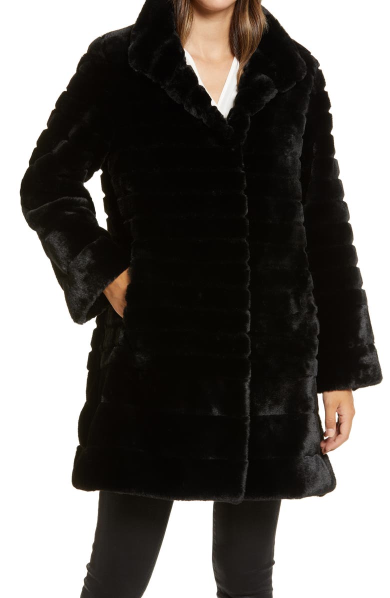 Gallery Faux Fur Coat, Alternate, color,