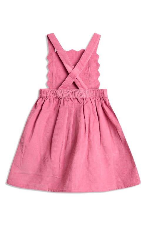 Jojo Maman Bébé Jojo Maman Bebe Embroidered Cotton Shirt & Corduroy Pinafore Dress Set In Multi