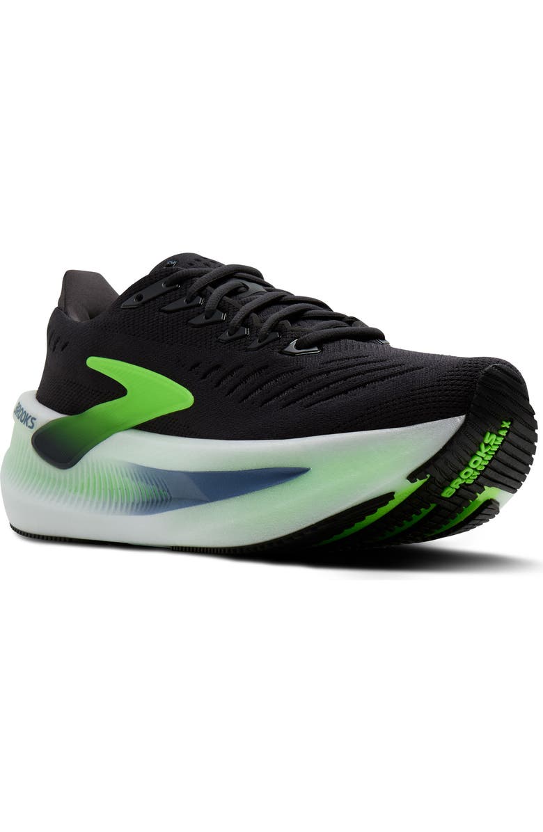 Brooks Glycerin Max 2 Hybrid Running Shoe, Main, color, Phantom/ White/ Green Gecko