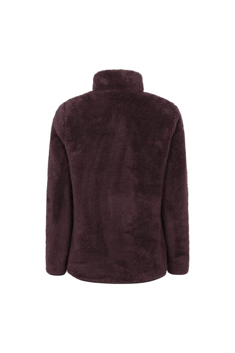 Teddy Fleece Quarter Zip Fleece Top, Alternate, color, Brown