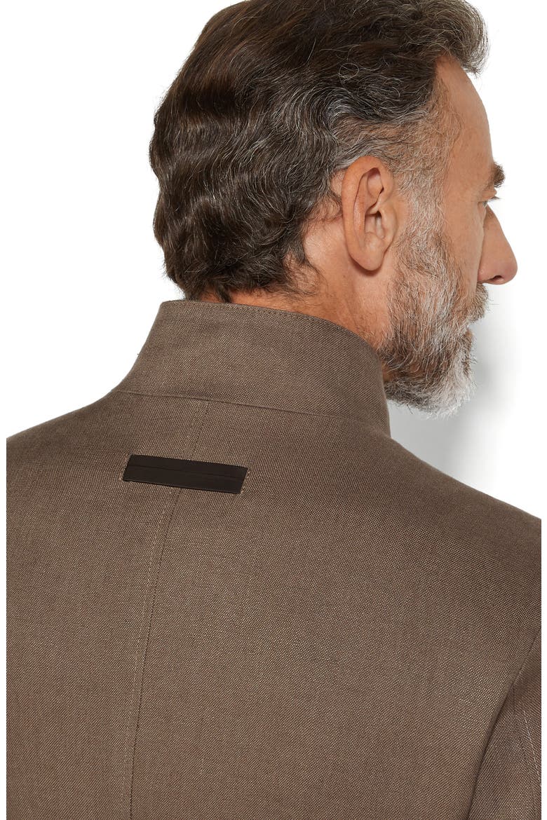 Linen Chore Jacket, Alternate, color, MEDIUM BROWN SOLID