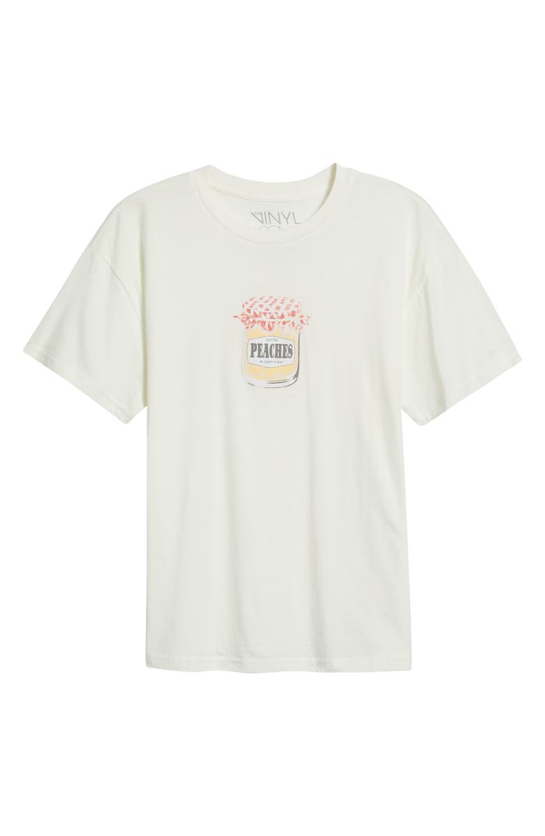 Vinyl Icons Peaches Graphic T-Shirt, Alternate, color, Marshmallow