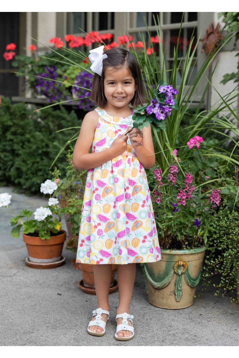 Fruit Print Dress, Alternate, color, White / Multicolor