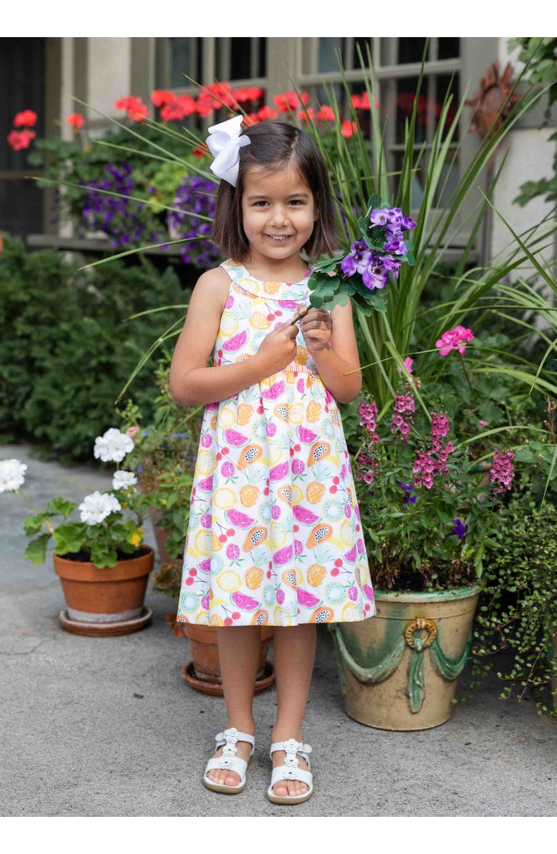 Florence Eiseman Fruit Print Dress, Alternate, color, White / Multicolor