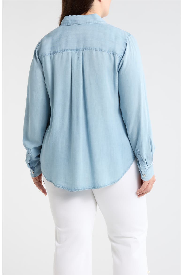Chambray Snap-Up Shirt, Alternate, color, MALIBU LIGHT