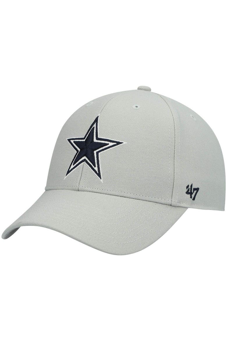 Men's '47 Gray Dallas Cowboys MVP Secondary Logo Adjustable Hat, Main, color, Gray