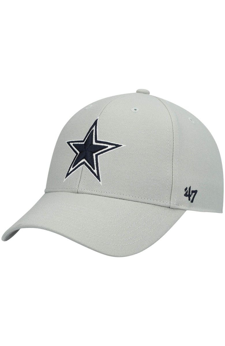 '47 Men's '47 Gray Dallas Cowboys MVP Secondary Logo Adjustable Hat, Main, color, Gray