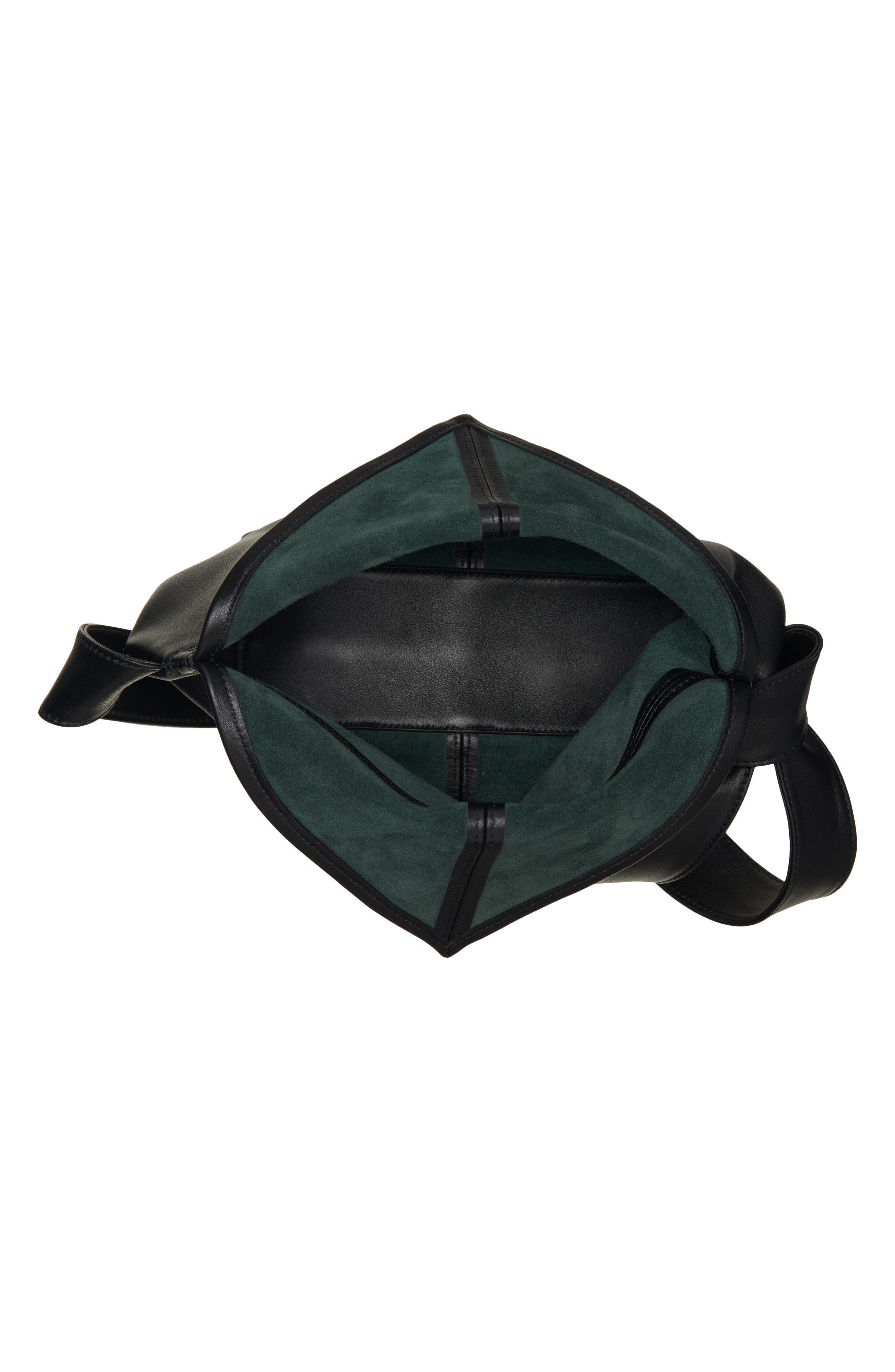 Bottega Veneta Baby Sawyer Leather Hobo Bag, Alternate, color, 8803 Black-Silver