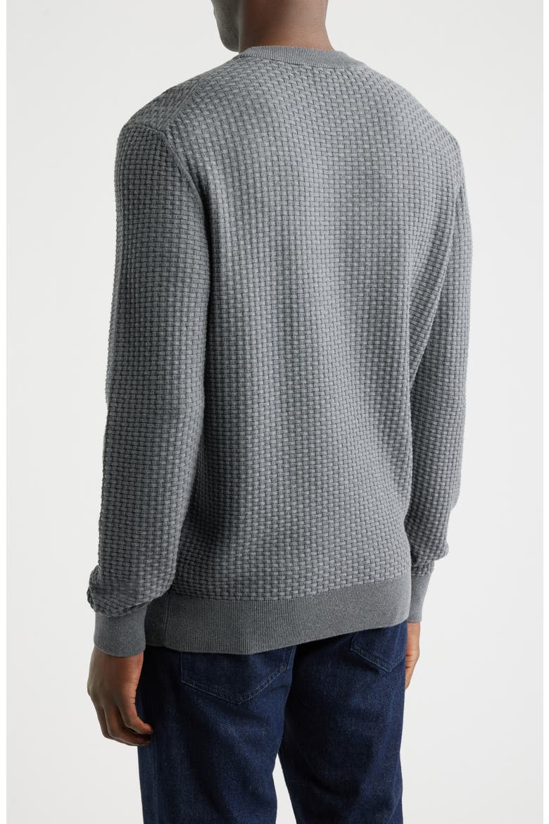 Imberto Textured Sweater, Alternate, color, SILVER