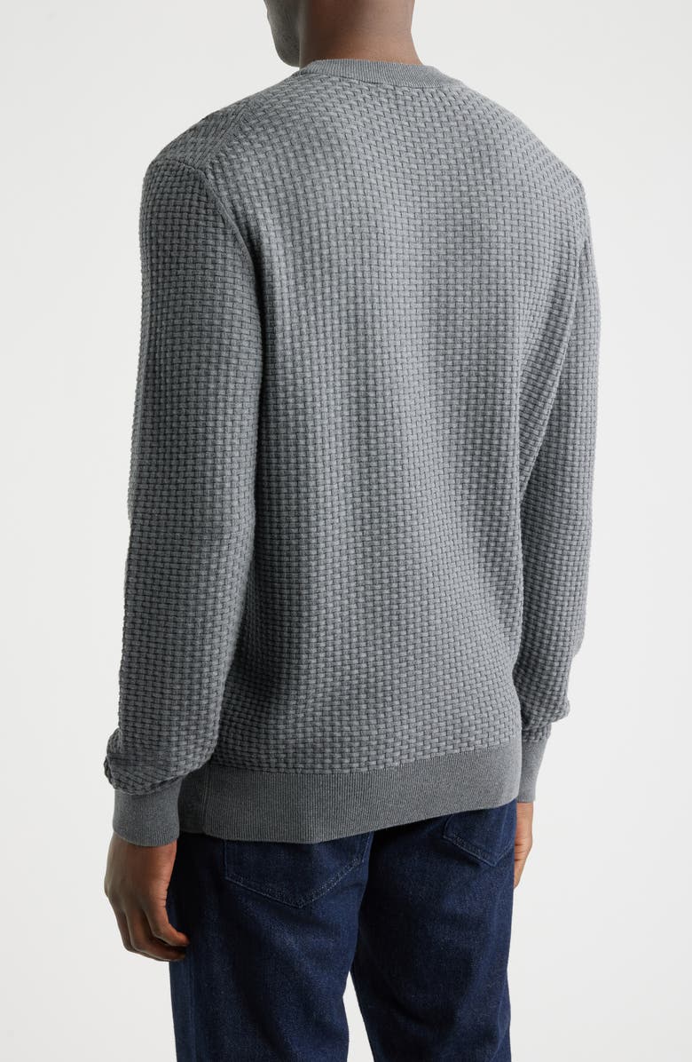 BOSS Imberto Textured Sweater, Alternate, color, Silver