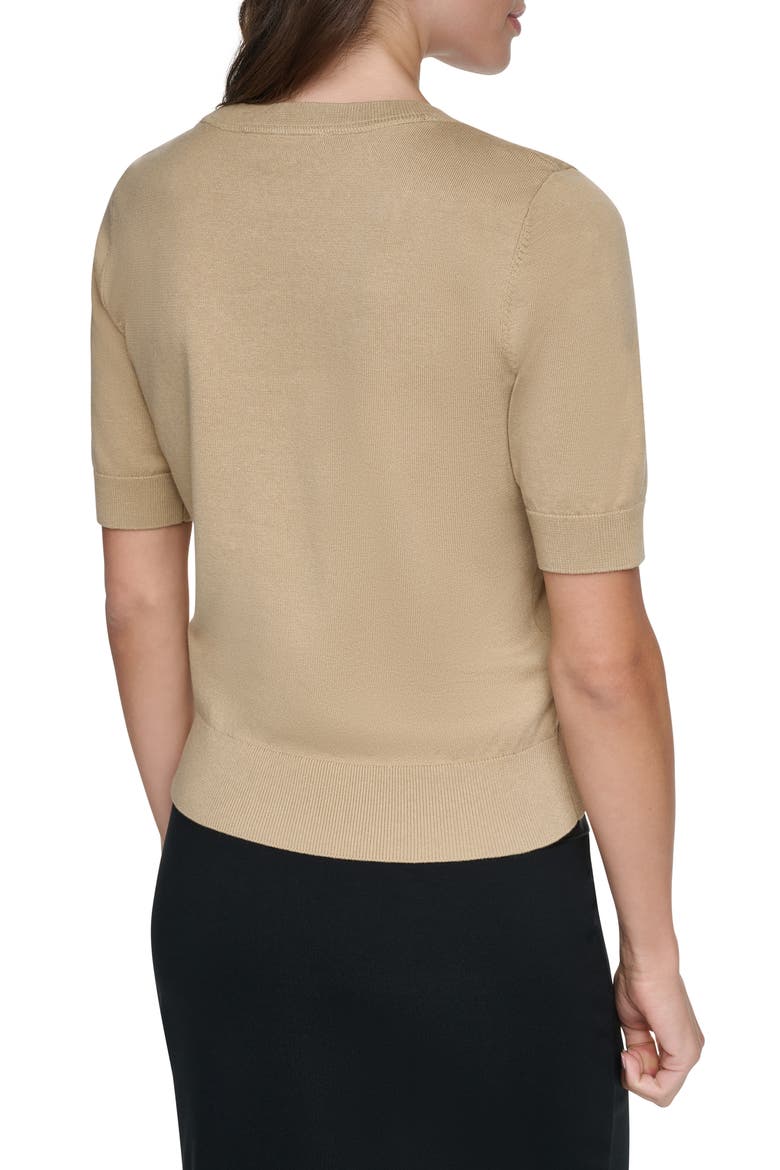Lace Trim Sweater, Alternate, color, TRAVERTINE