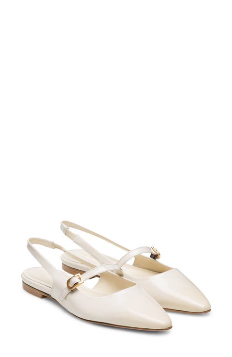 Stasia Slingback Pointed Toe Flat (Women)