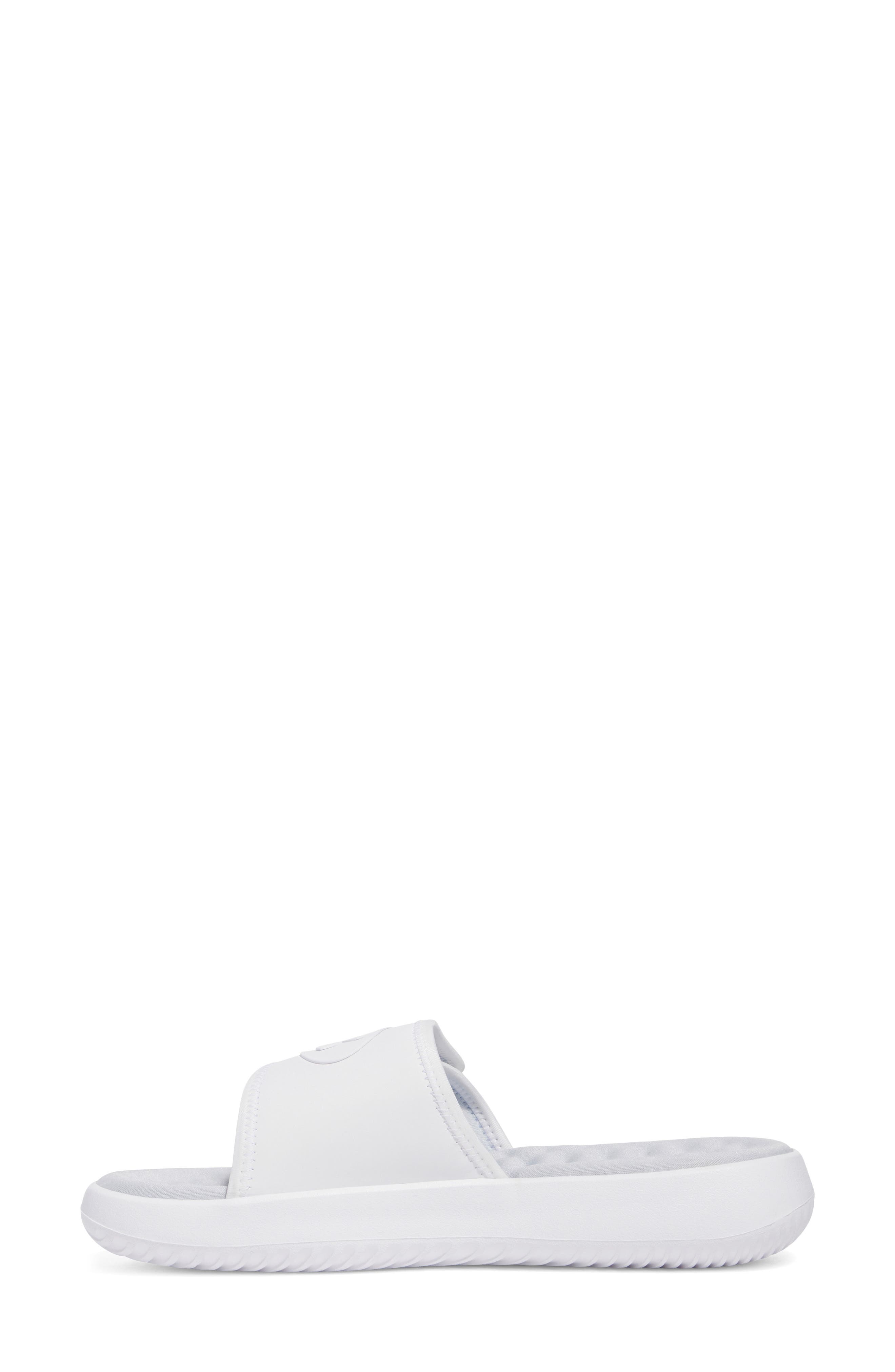 UA Ignite Pro 8 Water Resistant Slide Sandal, Alternate, color, WHITE