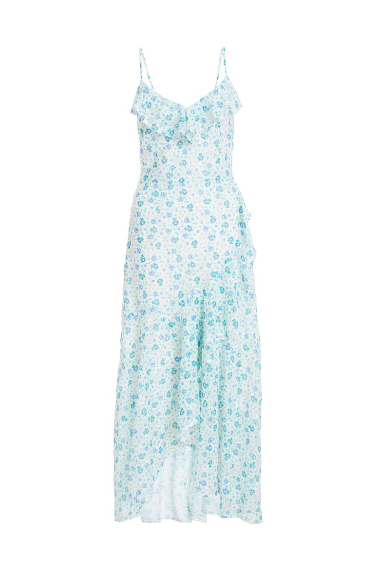 QUIZ Chiffon Jacquard Strappy Maxi Dress, Alternate, color, White