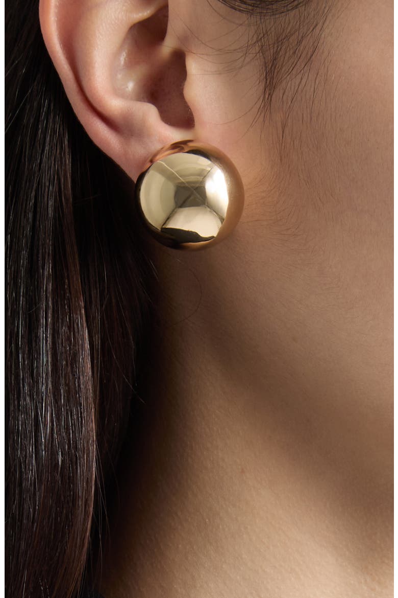 Ball Earrings, Alternate, color, GOLD