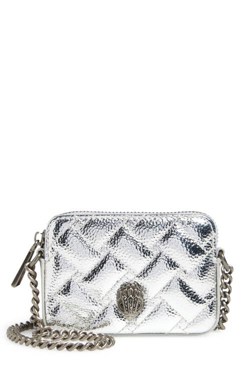 Micro Kensington Metallic Faux Leather Camera Bag