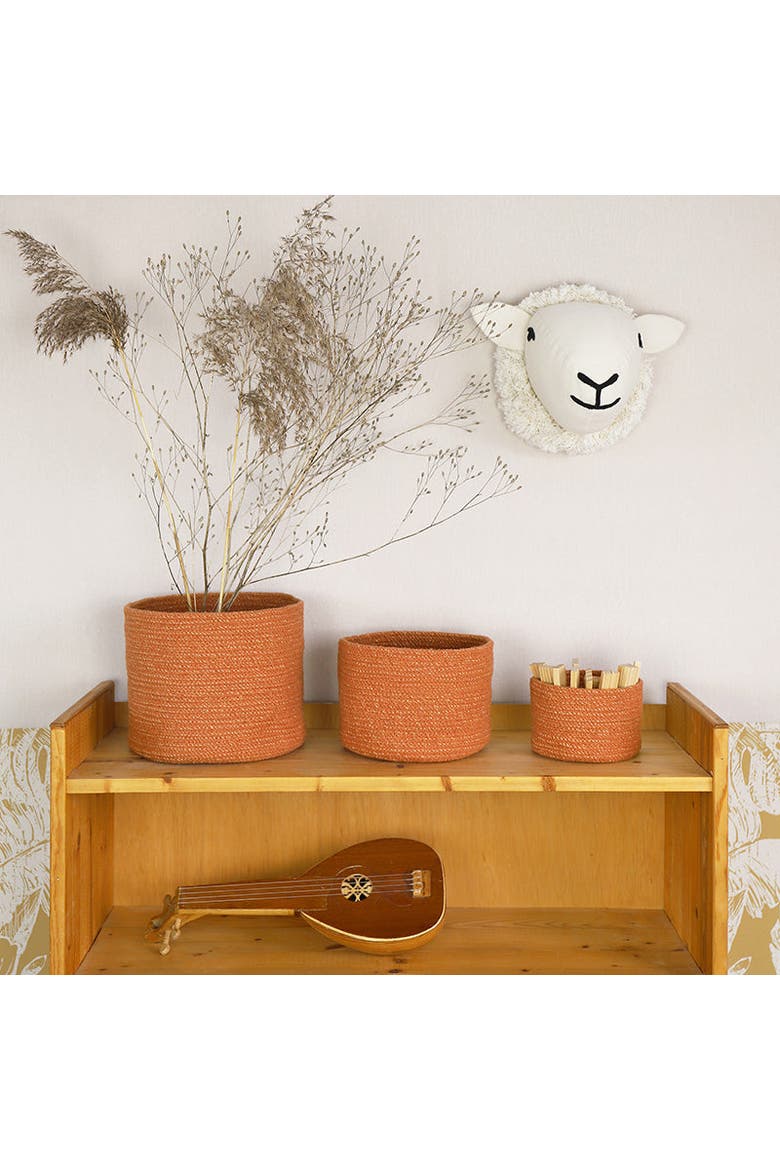 Set of 3 Baskets Ilse, Alternate, color, AMBER