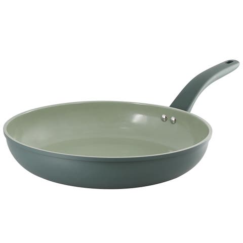 12 Inch Ceramic Nonstick Frying Pan in Evergreen