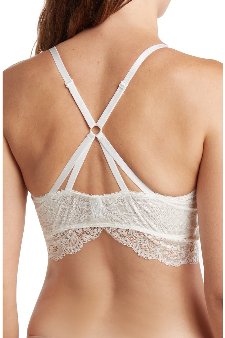 Crossback Lace Bralette, Alternate, color, IVORY