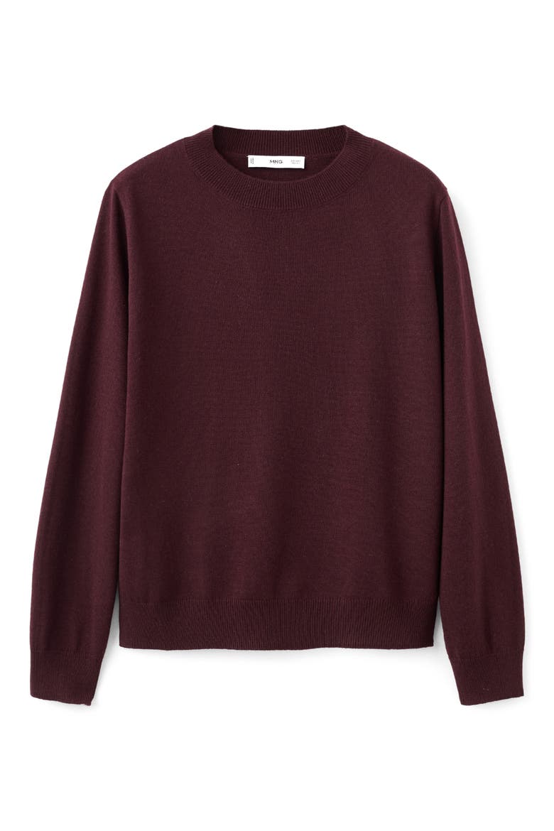 Crewneck Sweater, Alternate, color, WINE