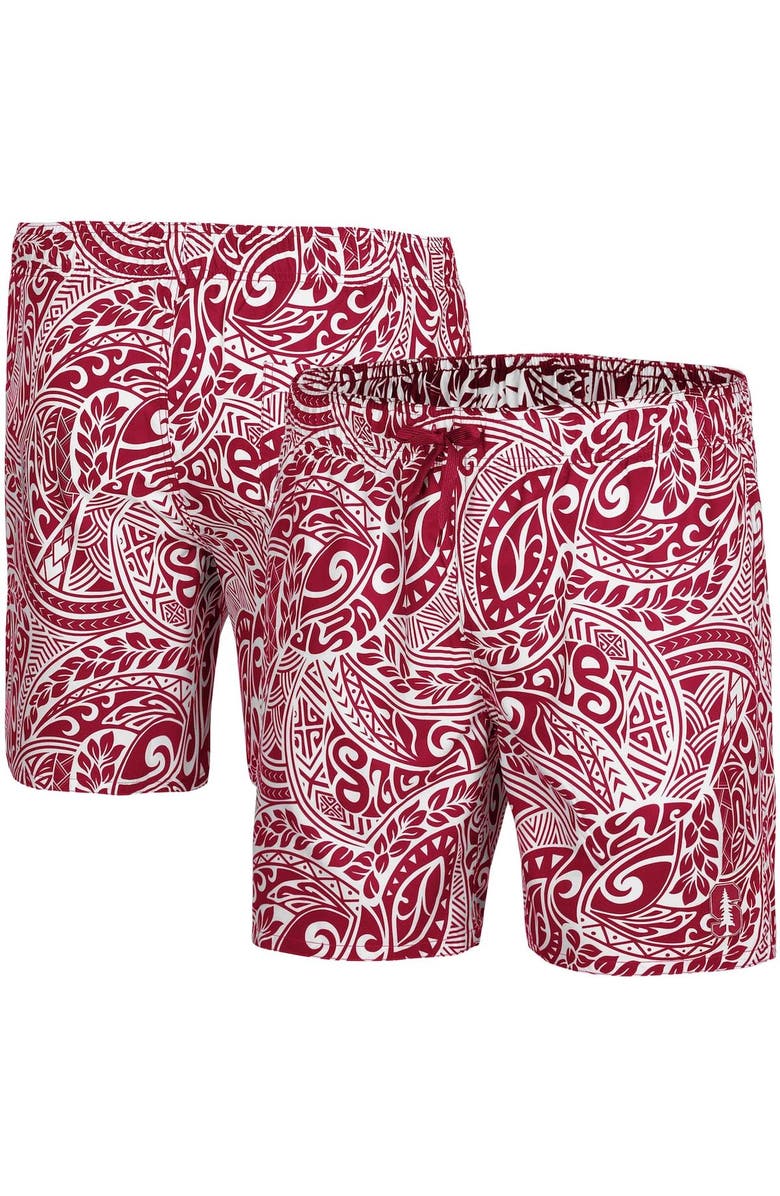 COLOSSEUM Men's Colosseum Cardinal Stanford Cardinal Biff Swim Shorts, Main, color,