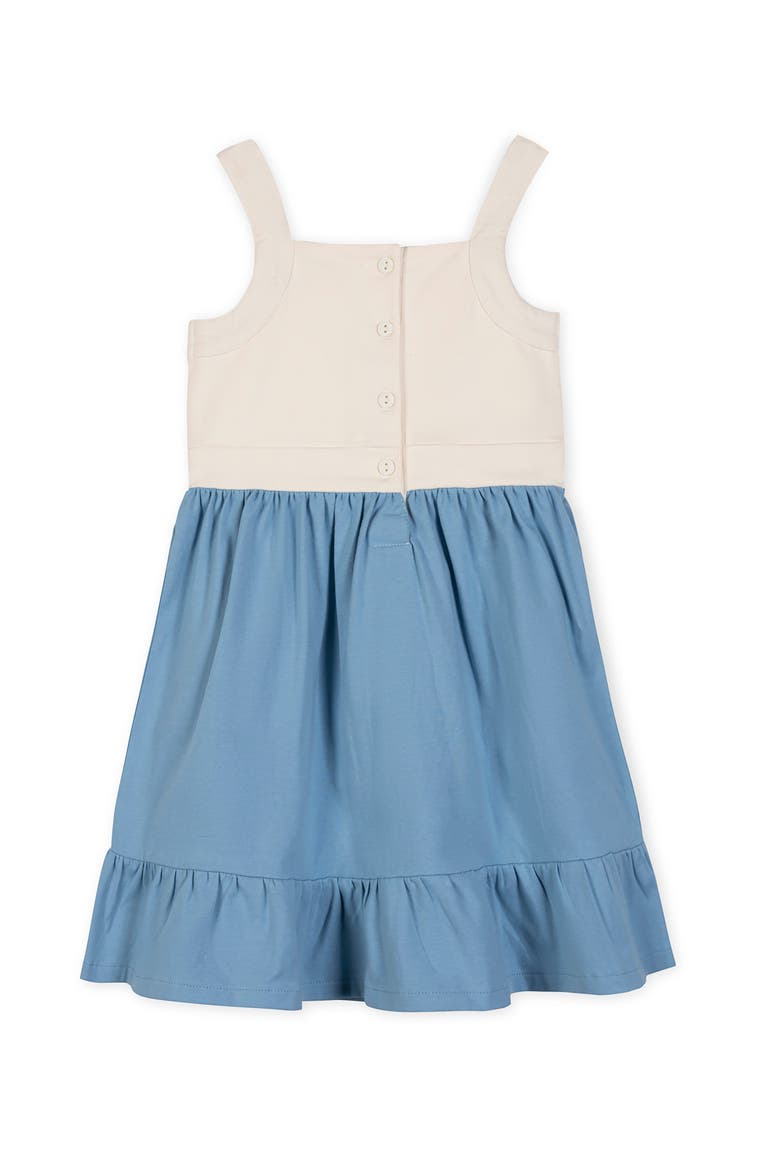 Kids' Organic Knit Tank Sundress with Flounce, Alternate, color, Bluebell and Natural