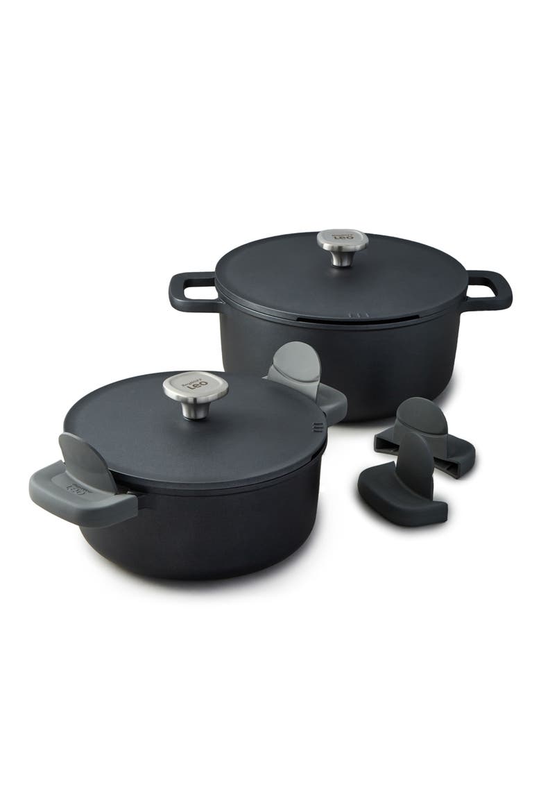 Leo Phantom 4-Piece Cookware Set, Main, color, BLACK