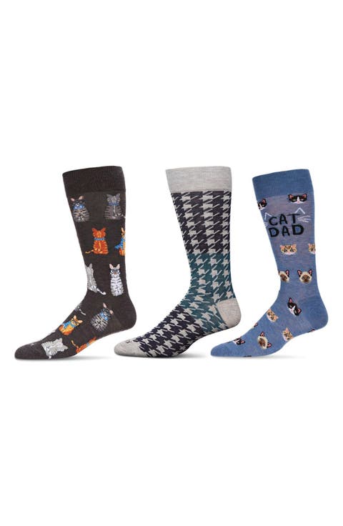 Pet Lover's Assorted 3-Pack Crew Socks