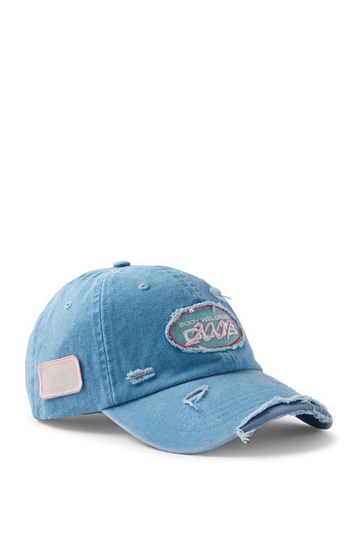 Cotton On Body Active Distressed Club Cap In Blue