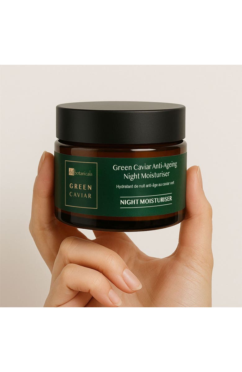 DR BOTANICALS Green Caviar & Argan Oil Anti-Oxidant Anti-Ageing Night Cream 50ml for Anti-Aging, Brightening, Alternate, color, White
