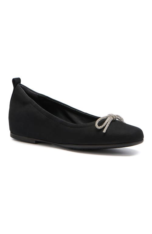 Abeo Cadence Bow Ballet Flat In Black Sparkle - Metatarsal