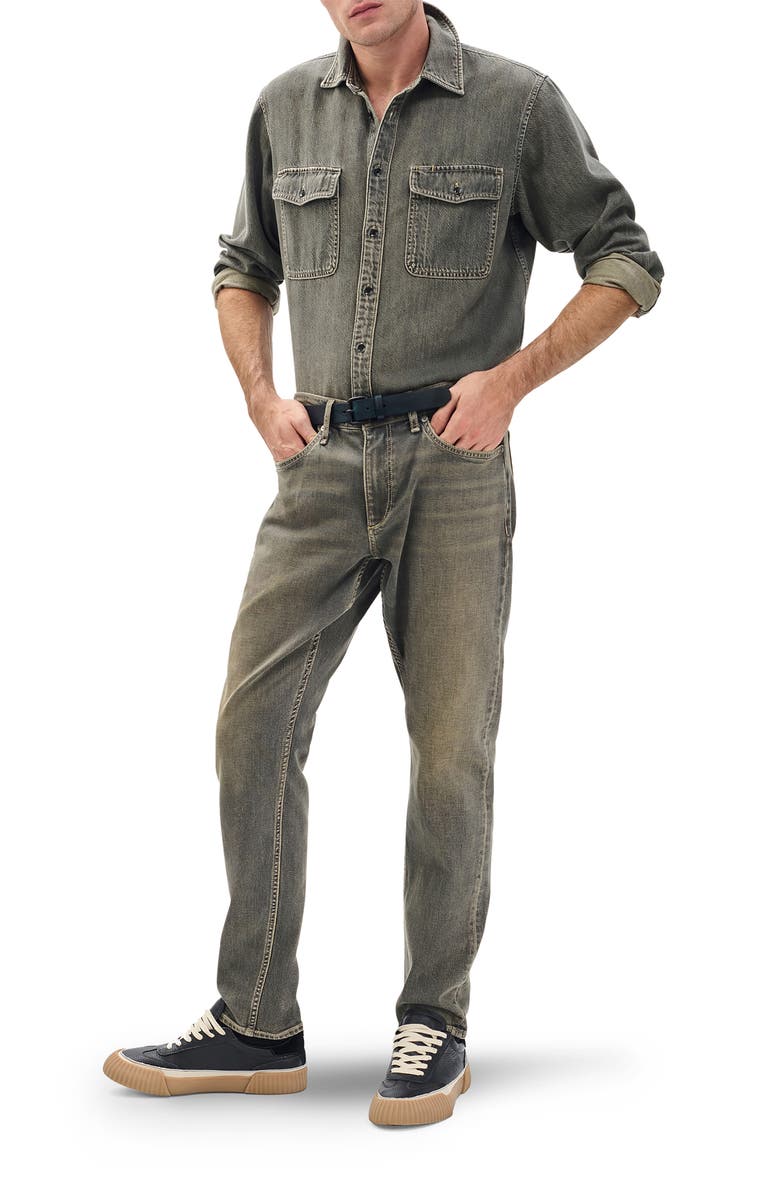 rag & bone Jack Denim Shirt, Alternate, color, Gryol