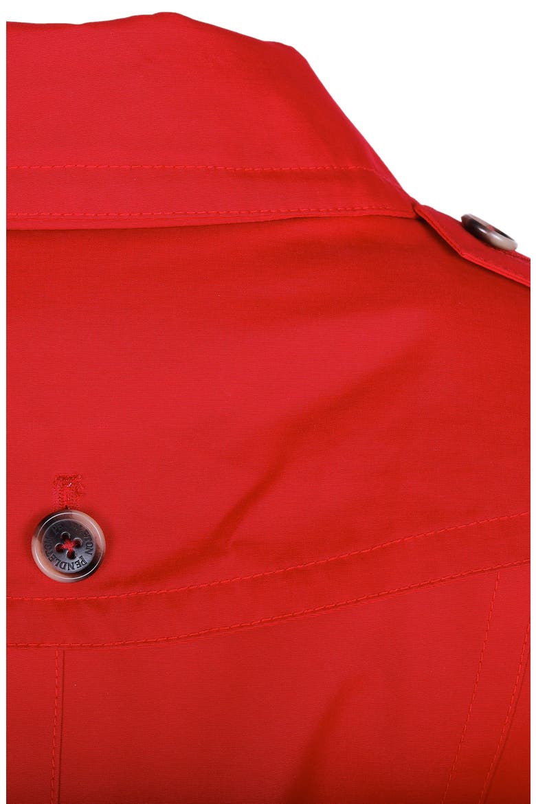 Bridgeport Water Repellent Trench Raincoat, Alternate, color, RED
