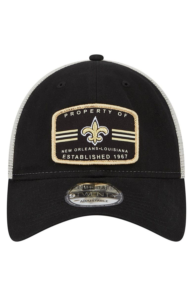 New Era Men's New Era  Black New Orleans Saints Property Trucker 9TWENTY Adjustable Hat, Alternate, color, Black