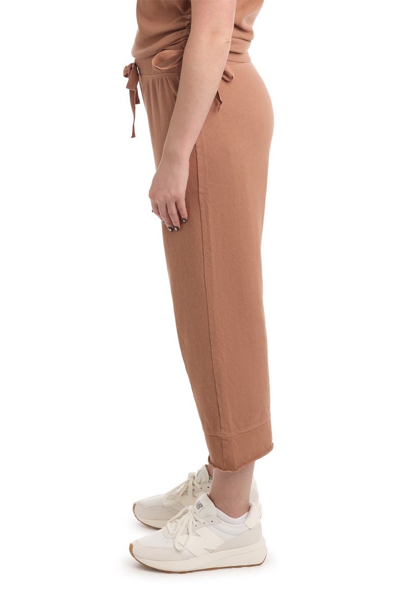 Crop Raw Jogger Easy Fit Pants, Alternate, color, Raw Umber