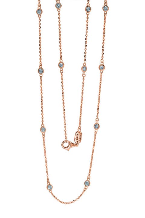 14K Rose Gold Diamond Layering Necklace - 1.00ctw