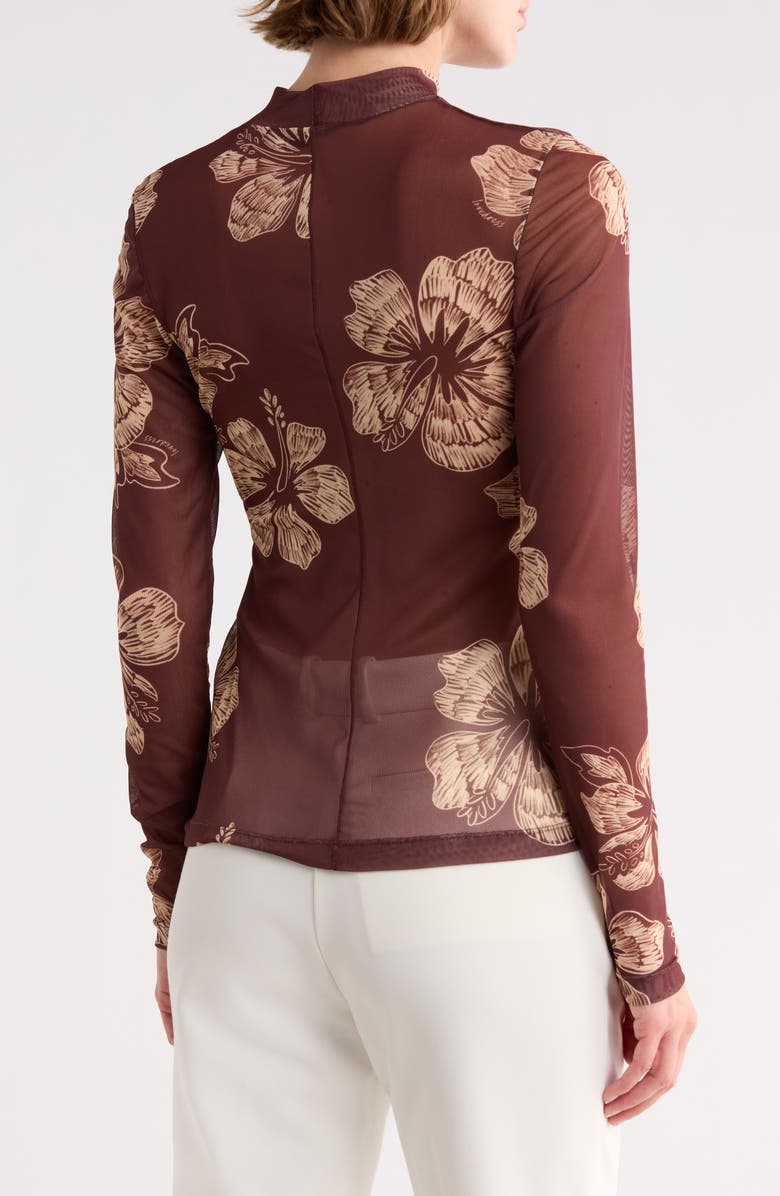 DRESS TO Second Skin Long Sleeve Mock Neck Top, Alternate, color, Grumari