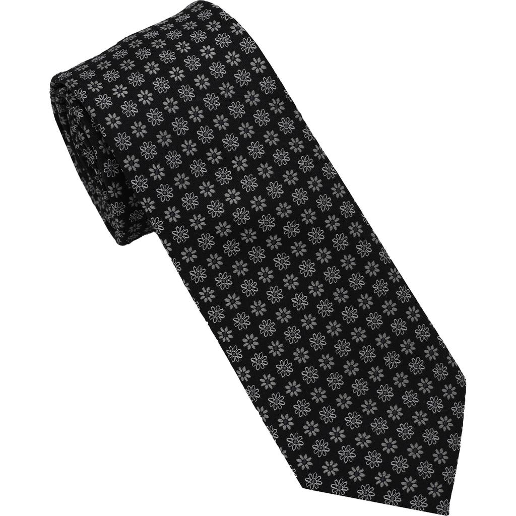 Ben Sherman Floral Medallion Tie In Black