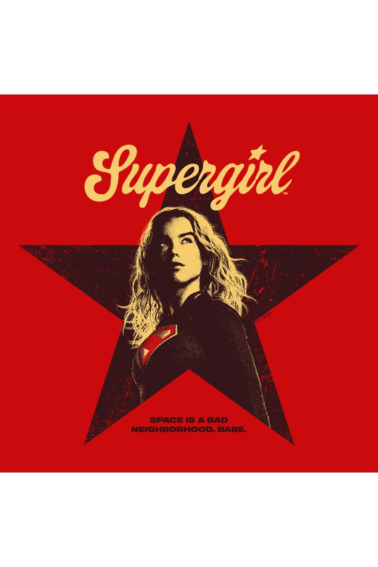 Boy's Supergirl Star Frame Kara  Graphic T-Shirt, Alternate, color, Red