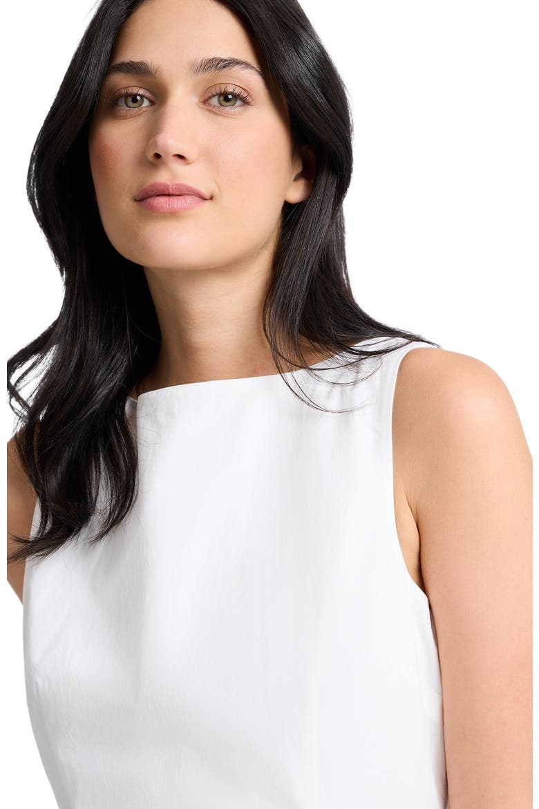 Fitted Boatneck Bubble Mini Dress, Alternate, color, White