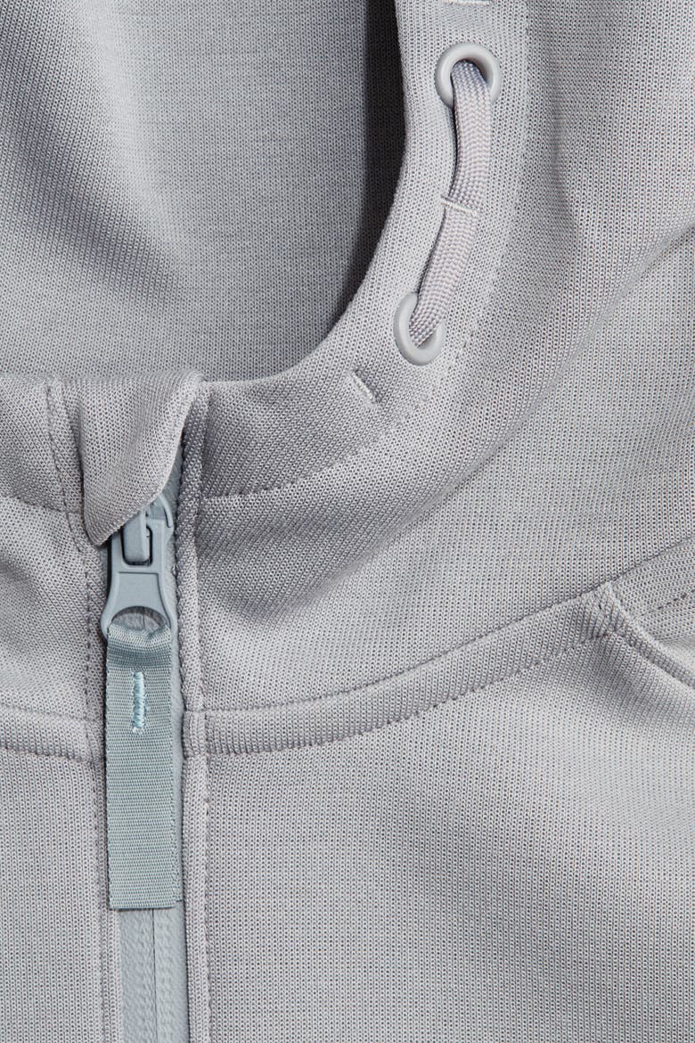 Sports Zip-through Hoodie With Drymove, Alternate, color, Dusty gray