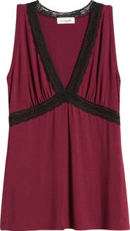 Loveappella Lace Inset Tank