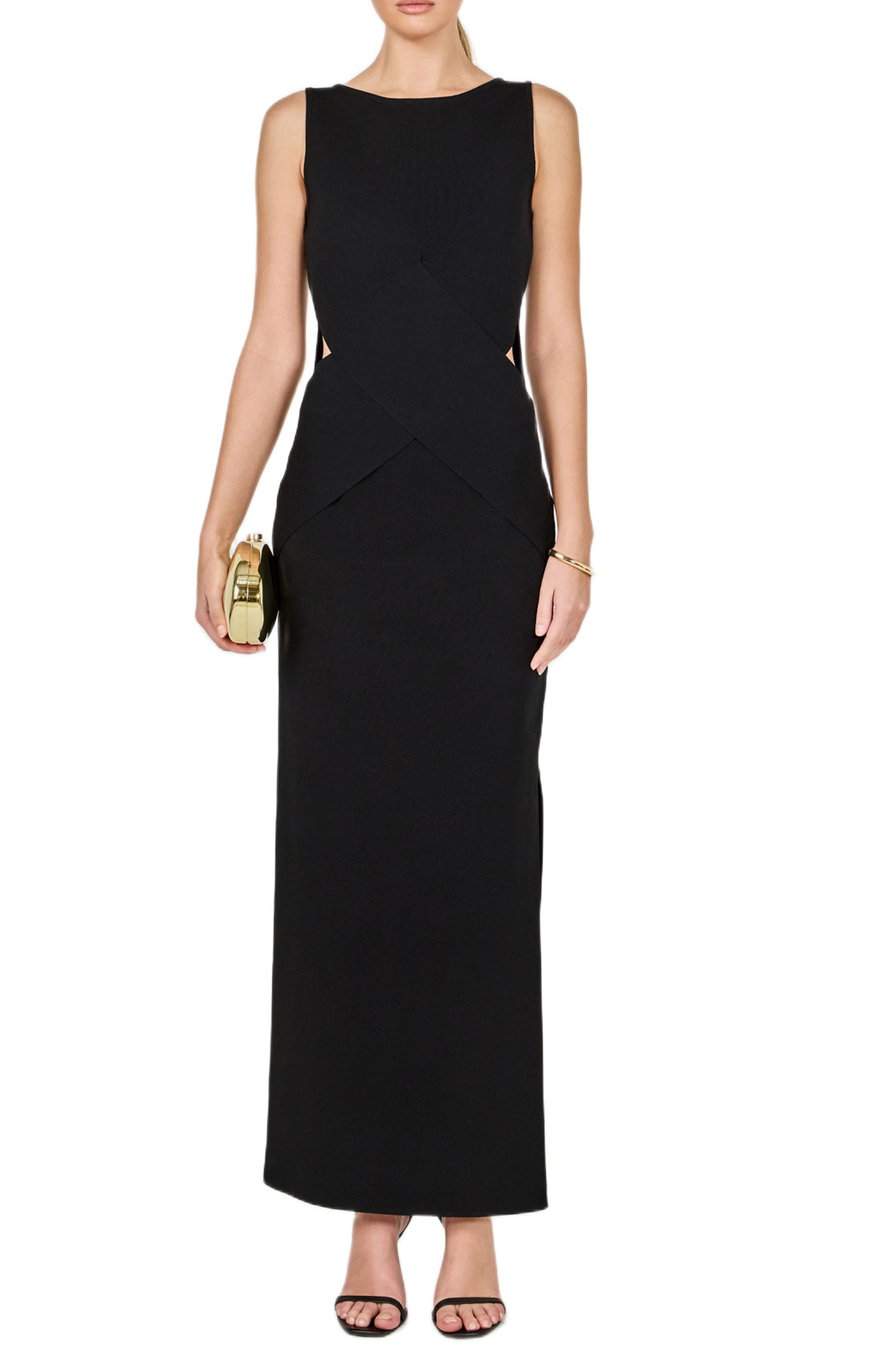Cutout Detail Column Dress