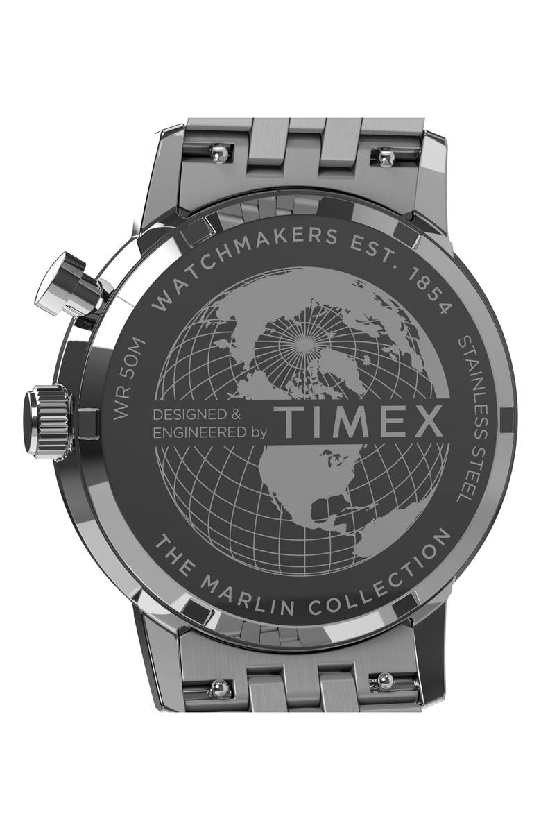 Timex<sup>®</sup> Marlin<sup>®</sup> Moonphase Bracelet Watch, 40mm, Alternate, color, Silver